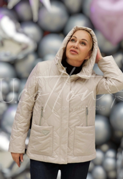 Синтепонова демісезонна куртка Ромб Бежева